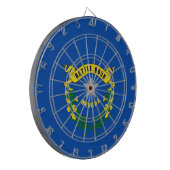 Dartboard met vlag van Nevada, Verenigde Staten Dartbord (Voorkant Links)