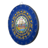 Dartboard met vlag van New Hampshire, Verenigde St Dartbord (Voorkant Rechts)