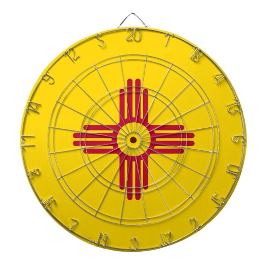 Dartboard met vlag van New Mexico, VS Dartbord (Voorkant)