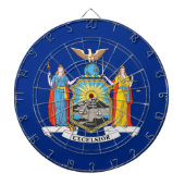 Dartboard met vlag van New York, Verenigde Staten Dartbord (Voorkant)