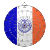 Dartboard met vlag van New York, Verenigde Staten Dartbord (Voorkant)
