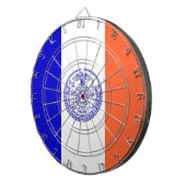 Dartboard met vlag van New York, Verenigde Staten Dartbord (Voorkant Rechts)