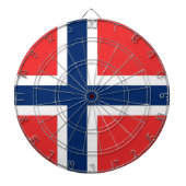 Dartboard met Vlag van Noorwegen Dartbord (Voorkant)