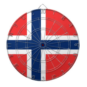Dartboard met Vlag van Noorwegen Dartbord