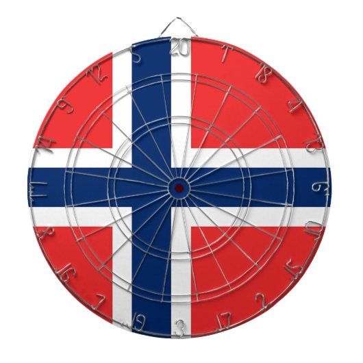 Dartboard met Vlag van Noorwegen Dartbord (Voorkant)