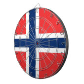 Dartboard met Vlag van Noorwegen Dartbord (Voorkant Rechts)