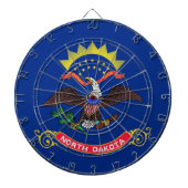 Dartboard met vlag van North Dakota, VS Dartbord (Voorkant)