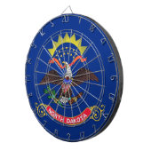 Dartboard met vlag van North Dakota, VS Dartbord (Voorkant Rechts)