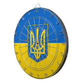 Dartboard met vlag van Oekraïne Dartbord (Voorkant Rechts)