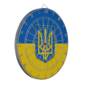 Dartboard met vlag van Oekraïne Dartbord (Voorkant Links)