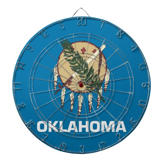 Dartboard met vlag van Oklahoma, Verenigde Staten Dartbord (Voorkant)