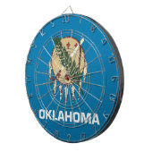 Dartboard met vlag van Oklahoma, Verenigde Staten Dartbord (Voorkant Rechts)