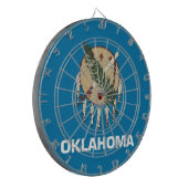 Dartboard met vlag van Oklahoma, Verenigde Staten Dartbord (Voorkant Links)