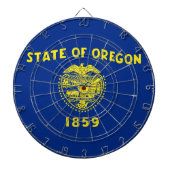 Dartboard met vlag van Oregon, Verenigde Staten Dartbord (Voorkant)