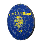 Dartboard met vlag van Oregon, Verenigde Staten Dartbord (Voorkant Rechts)