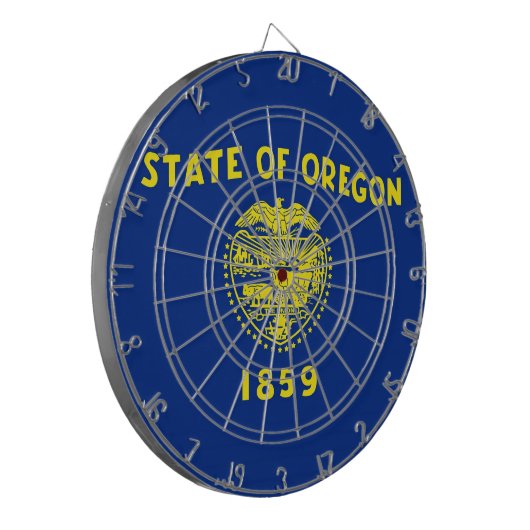 Dartboard met vlag van Oregon, Verenigde Staten Dartbord (Voorkant Links)