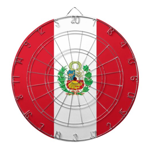 Dartboard met vlag van Peru Dartbord (Voorkant)