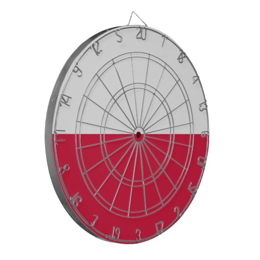 Dartboard met vlag van Polen Dartbord (Voorkant Links)