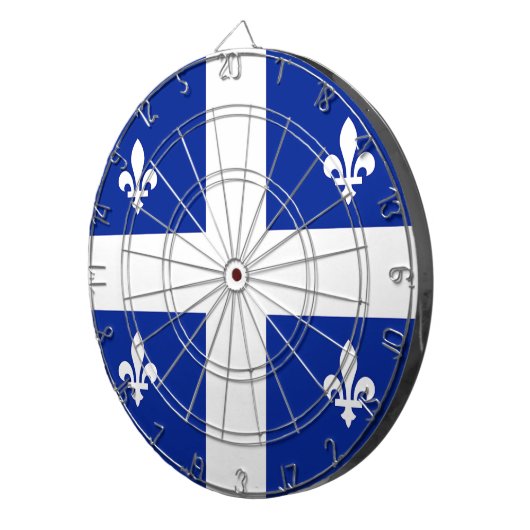 Dartboard met vlag van Quebec, Canada Dartbord (Voorkant Rechts)