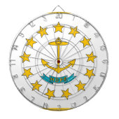 Dartboard met vlag van Rhode Island, Verenigde Sta Dartbord (Voorkant)