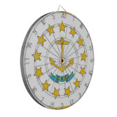 Dartboard met vlag van Rhode Island, Verenigde Sta Dartbord (Voorkant Links)
