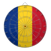Dartboard met vlag van Roemenië Dartbord (Voorkant)