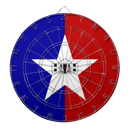 Dartboard met vlag van San Antonio City, VS Dartbord (Voorkant)