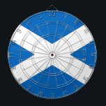 Dartboard met vlag van Schotland Dartbord<br><div class="desc">Transform your game room into a celebration of Scottish heritage with our dartboard featuring the flag of Scotland! Expertly crafted to embody Scotland’s rich history and cultural pride, this dartboard prominently displays the iconic blue background with the white diagonal cross (saltire), a symbol of the nation’s resilience and spirit. Whether...</div>