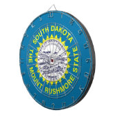 Dartboard met vlag van South Dakota, Verenigde Sta Dartbord (Voorkant Rechts)