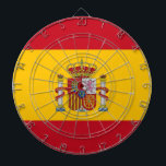 Dartboard met vlag van Spanje Dartbord<br><div class="desc">Breng de geest van Spanje in je speelkamer met ons dartbord met de vlag van Spanje! Dit unieke dartbord toont de levendige kleuren van de Spaanse vlag en combineert plezier en nationale trots in een opvallend ontwerp. Perfect voor speelzalen, sportbars of evenementen, dit dartbord is een geweldige manier om het...</div>
