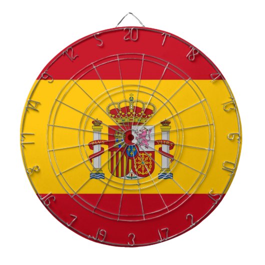 Dartboard met vlag van Spanje Dartbord (Voorkant)