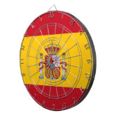 Dartboard met vlag van Spanje Dartbord (Voorkant Rechts)