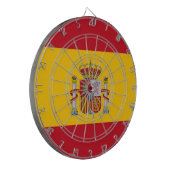 Dartboard met vlag van Spanje Dartbord (Voorkant Links)