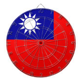 Dartboard met vlag van Taiwan Dartbord (Voorkant)