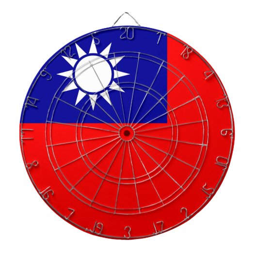 Dartboard met vlag van Taiwan Dartbord (Voorkant)