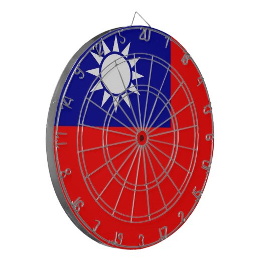 Dartboard met vlag van Taiwan Dartbord (Voorkant Links)