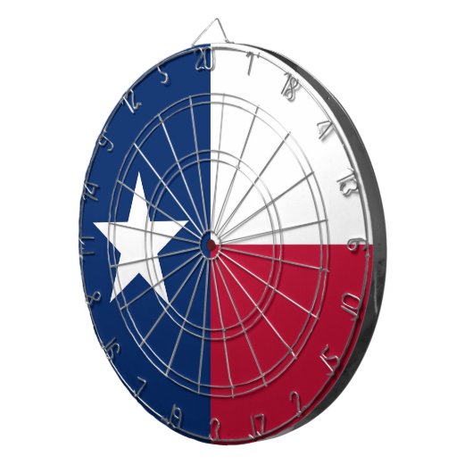 Dartboard met Vlag van Texas, Verenigde Staten Dartbord (Voorkant Rechts)
