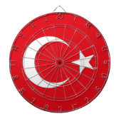 Dartboard met vlag van Turkije Dartbord (Voorkant)