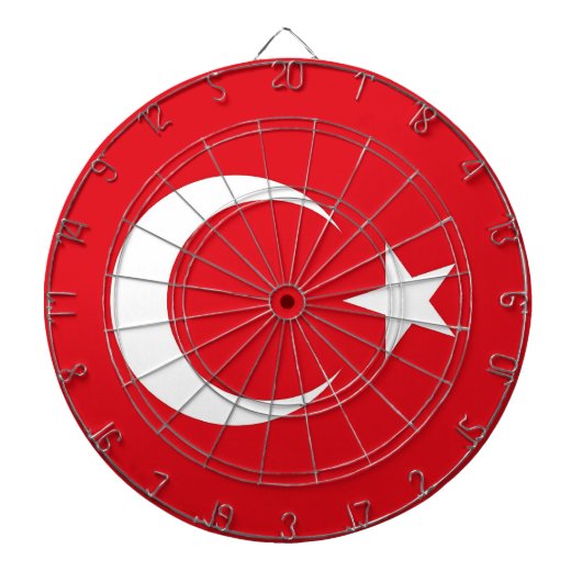 Dartboard met vlag van Turkije Dartbord (Voorkant)