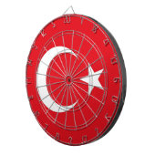 Dartboard met vlag van Turkije Dartbord (Voorkant Rechts)