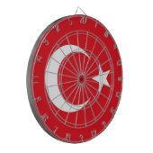 Dartboard met vlag van Turkije Dartbord (Voorkant Links)