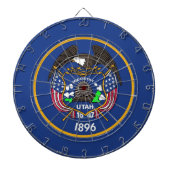 Dartboard met vlag van Utah, Verenigde Staten Dartbord (Voorkant)