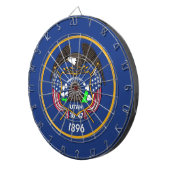Dartboard met vlag van Utah, Verenigde Staten Dartbord (Voorkant Rechts)