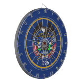 Dartboard met vlag van Utah, Verenigde Staten Dartbord (Voorkant Links)