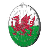 Dartboard met vlag van Wales Dartbord (Voorkant Rechts)