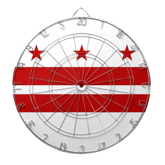 Dartboard met vlag van Washington DC, Verenigde St Dartbord (Voorkant)