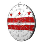 Dartboard met vlag van Washington DC, Verenigde St Dartbord (Voorkant Rechts)