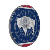Dartboard met vlag van Wyoming, Verenigde Staten Dartbord (Voorkant Links)
