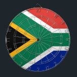 Dartboard met vlag van Zuid-Afrika Dartbord<br><div class="desc">Voeg een vleugje Zuid-Afrikaanse trots toe aan uw speelkamer met ons exclusieve dartbord met de vlag van Zuid-Afrika! Dit dartbord is gemaakt met nauwgezette aandacht voor detail en is niet alleen een functioneel gameaccessoire; het is een viering van de levendige cultuur en het erfgoed van Zuid-Afrika. Het stijlvolle ontwerp toont...</div>