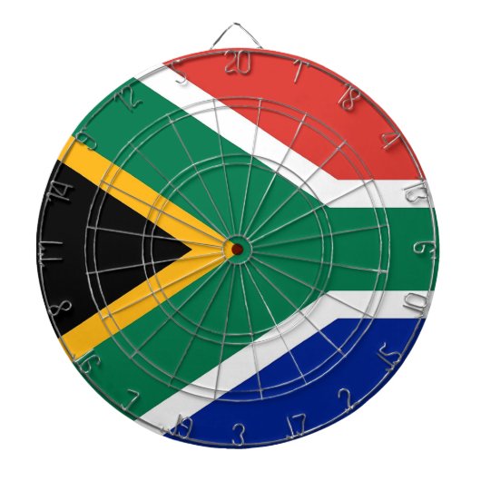 Dartboard met vlag van Zuid-Afrika Dartbord (Voorkant)